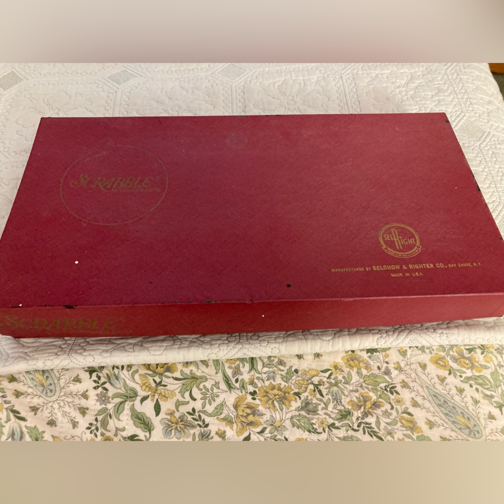 SCRABBLE Complete No. 17 1971 Board Game Wood Letter Holders 100 Wooden Tiles